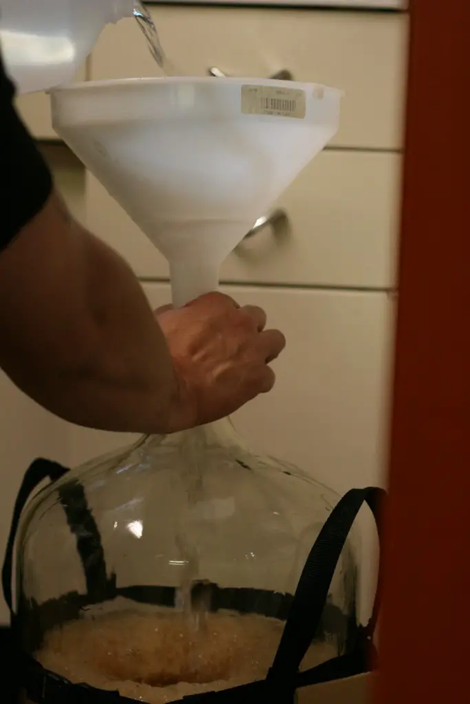 pour into fermenter