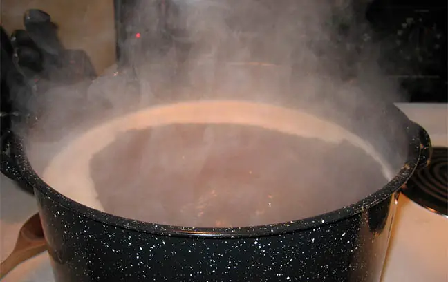 boiling beer