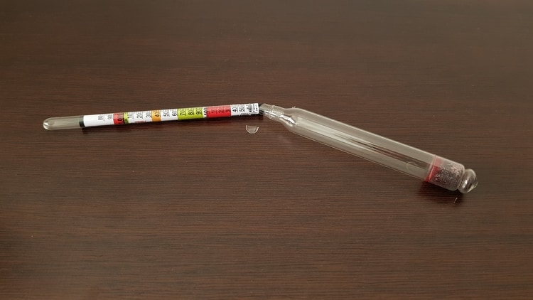 broken hydrometer