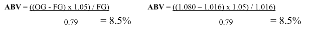 ABV formula