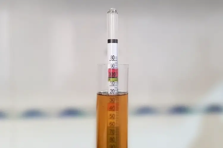 high gravity measured by hydrometer