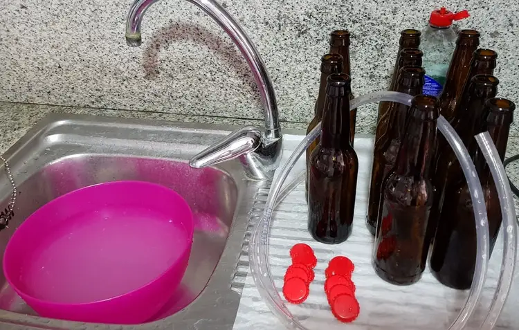 sanitizing bottles and gear