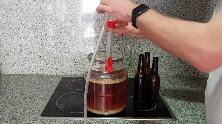 siphoning beer