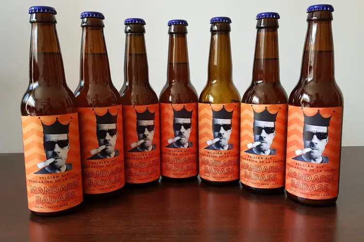 mandarina badass bottles with cool laber